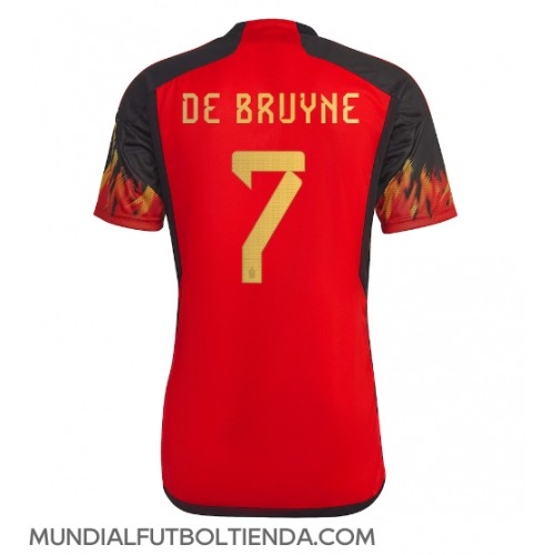 Camiseta Bélgica Kevin De Bruyne #7 Primera Equipación Replica Mundial 2022 mangas cortas
